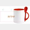 Keramiktasse mit Löffel 11oz, DURAGLAZE Miniaturansicht