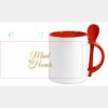 Keramiktasse mit Löffel 11oz, DURAGLAZE Miniaturansicht