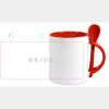 Keramiktasse mit Löffel 11oz, DURAGLAZE Miniaturansicht