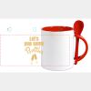 Keramiktasse mit Löffel 11oz, DURAGLAZE Miniaturansicht
