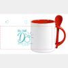 Keramiktasse mit Löffel 11oz, DURAGLAZE Miniaturansicht
