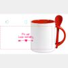 Keramiktasse mit Löffel 11oz, DURAGLAZE Miniaturansicht