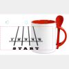 Keramiktasse mit Löffel 11oz, DURAGLAZE Miniaturansicht