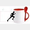Keramiktasse mit Löffel 11oz, DURAGLAZE Miniaturansicht