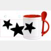 Keramiktasse mit Löffel 11oz, DURAGLAZE Miniaturansicht