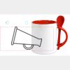 Keramiktasse mit Löffel 11oz, DURAGLAZE Miniaturansicht