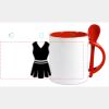 Keramiktasse mit Löffel 11oz, DURAGLAZE Miniaturansicht