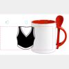 Keramiktasse mit Löffel 11oz, DURAGLAZE Miniaturansicht