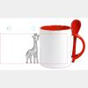 Keramiktasse mit Löffel 11oz, DURAGLAZE Miniaturansicht