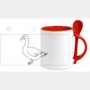 Keramiktasse mit Löffel 11oz, DURAGLAZE Miniaturansicht