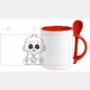 Keramiktasse mit Löffel 11oz, DURAGLAZE Miniaturansicht