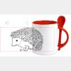Keramiktasse mit Löffel 11oz, DURAGLAZE Miniaturansicht