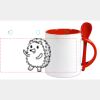 Keramiktasse mit Löffel 11oz, DURAGLAZE Miniaturansicht