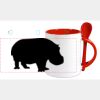 Keramiktasse mit Löffel 11oz, DURAGLAZE Miniaturansicht