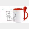 Keramiktasse mit Löffel 11oz, DURAGLAZE Miniaturansicht
