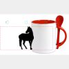 Keramiktasse mit Löffel 11oz, DURAGLAZE Miniaturansicht