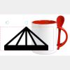 Keramiktasse mit Löffel 11oz, DURAGLAZE Miniaturansicht