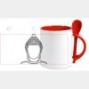 Keramiktasse mit Löffel 11oz, DURAGLAZE Miniaturansicht