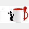 Keramiktasse mit Löffel 11oz, DURAGLAZE Miniaturansicht