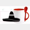 Keramiktasse mit Löffel 11oz, DURAGLAZE Miniaturansicht