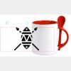 Keramiktasse mit Löffel 11oz, DURAGLAZE Miniaturansicht