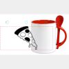 Keramiktasse mit Löffel 11oz, DURAGLAZE Miniaturansicht