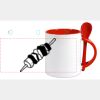 Keramiktasse mit Löffel 11oz, DURAGLAZE Miniaturansicht