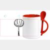 Keramiktasse mit Löffel 11oz, DURAGLAZE Miniaturansicht