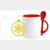 Keramiktasse mit Löffel 11oz, DURAGLAZE Miniaturansicht