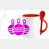Keramiktasse mit Löffel 11oz, DURAGLAZE Miniaturansicht