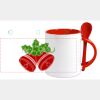 Keramiktasse mit Löffel 11oz, DURAGLAZE Miniaturansicht