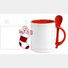 Keramiktasse mit Löffel 11oz, DURAGLAZE Miniaturansicht