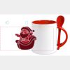 Keramiktasse mit Löffel 11oz, DURAGLAZE Miniaturansicht