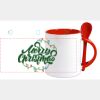 Keramiktasse mit Löffel 11oz, DURAGLAZE Miniaturansicht