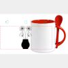 Keramiktasse mit Löffel 11oz, DURAGLAZE Miniaturansicht