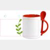Keramiktasse mit Löffel 11oz, DURAGLAZE Miniaturansicht