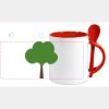 Keramiktasse mit Löffel 11oz, DURAGLAZE Miniaturansicht