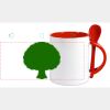 Keramiktasse mit Löffel 11oz, DURAGLAZE Miniaturansicht