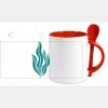 Keramiktasse mit Löffel 11oz, DURAGLAZE Miniaturansicht
