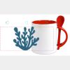 Keramiktasse mit Löffel 11oz, DURAGLAZE Miniaturansicht