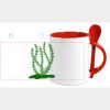 Keramiktasse mit Löffel 11oz, DURAGLAZE Miniaturansicht