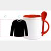 Keramiktasse mit Löffel 11oz, DURAGLAZE Miniaturansicht