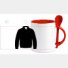 Keramiktasse mit Löffel 11oz, DURAGLAZE Miniaturansicht