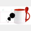 Keramiktasse mit Löffel 11oz, DURAGLAZE Miniaturansicht