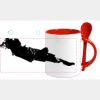 Keramiktasse mit Löffel 11oz, DURAGLAZE Miniaturansicht