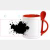 Keramiktasse mit Löffel 11oz, DURAGLAZE Miniaturansicht