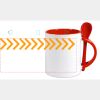 Keramiktasse mit Löffel 11oz, DURAGLAZE Miniaturansicht