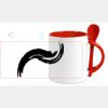Keramiktasse mit Löffel 11oz, DURAGLAZE Miniaturansicht