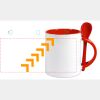 Keramiktasse mit Löffel 11oz, DURAGLAZE Miniaturansicht