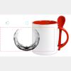 Keramiktasse mit Löffel 11oz, DURAGLAZE Miniaturansicht
